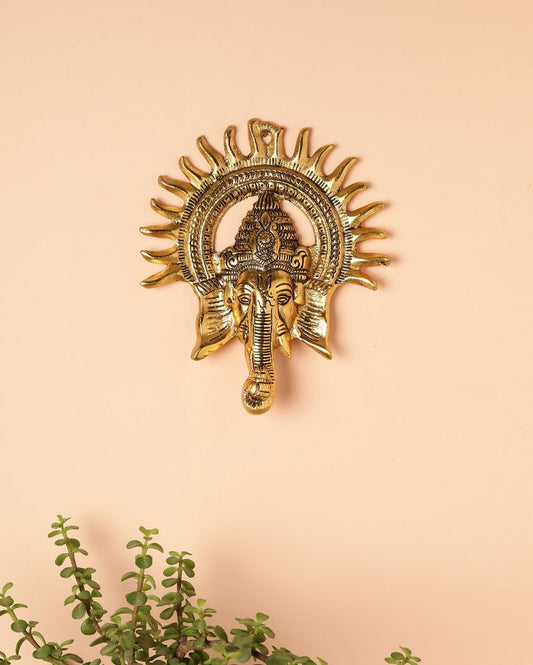 Gold Lord Ganesh Wall Hanging