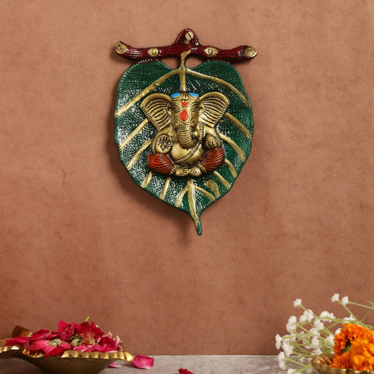 Green Lord Ganesh Wall Hanging Default Title