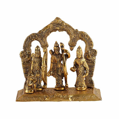 Lord Ram Darbar With Sita Laxman And Hanuman Ji Metal Showpiece Default Title