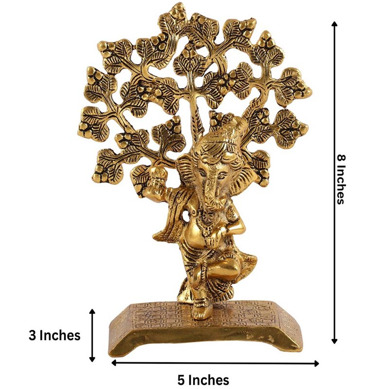 Lord Ganesh Ji Idol Metal Showpiece Default Title