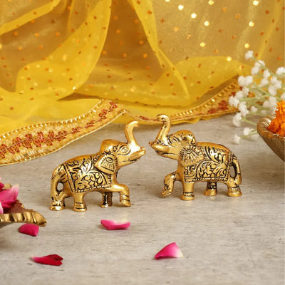 Small Elephant Pair Showpiece | Set of 2 Default Title