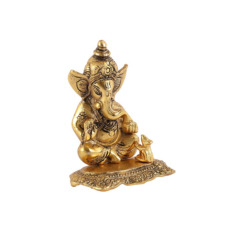 Lord Ganesha Idol Metal Showpiece Default Title