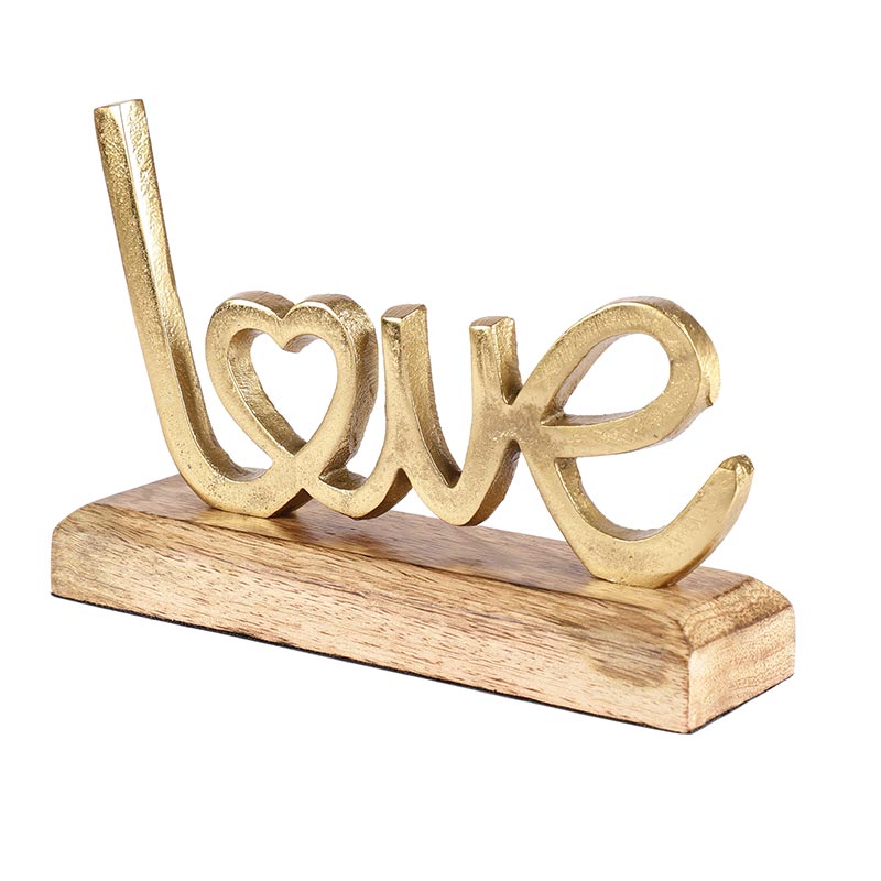 Simone Metal FreeStanding Tabletop Love Sign | Multiple Colors Gold