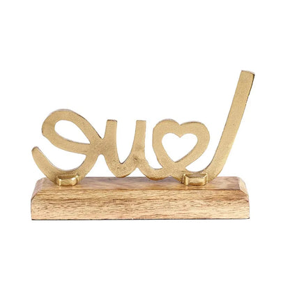 Simone Metal FreeStanding Tabletop Love Sign | Multiple Colors Gold