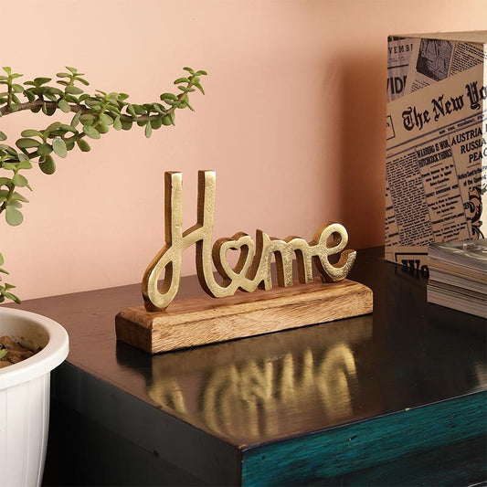Skye Metal FreeStanding Tabletop Home Sign | Multiple Colors Gold