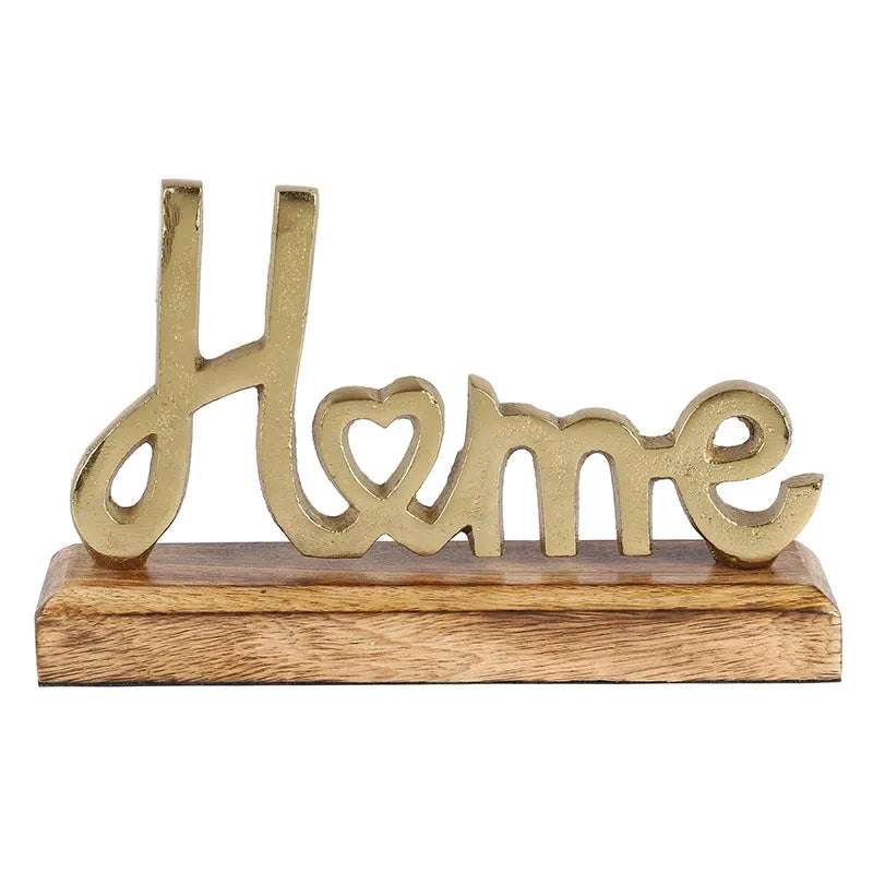 Skye Metal FreeStanding Tabletop Home Sign | Multiple Colors Gold