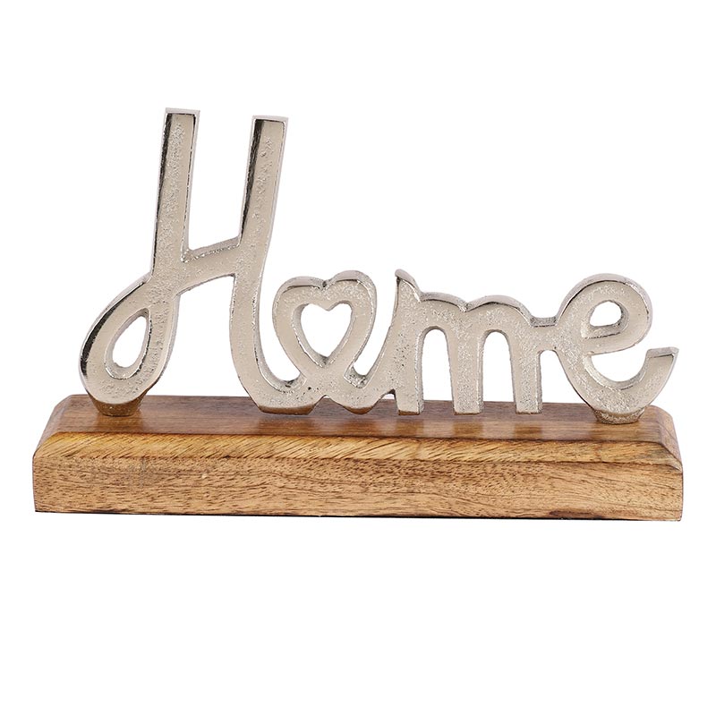 Skye Metal FreeStanding Tabletop Home Sign | Multiple Colors Silver