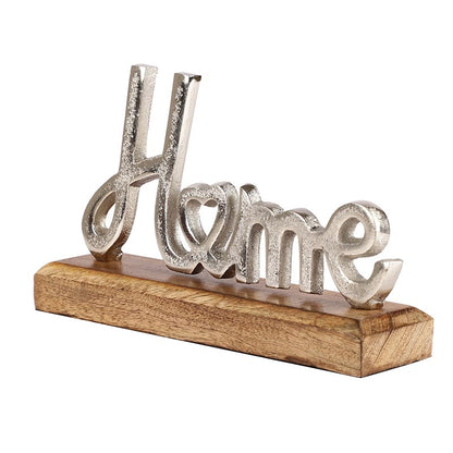 Skye Metal FreeStanding Tabletop Home Sign | Multiple Colors Silver