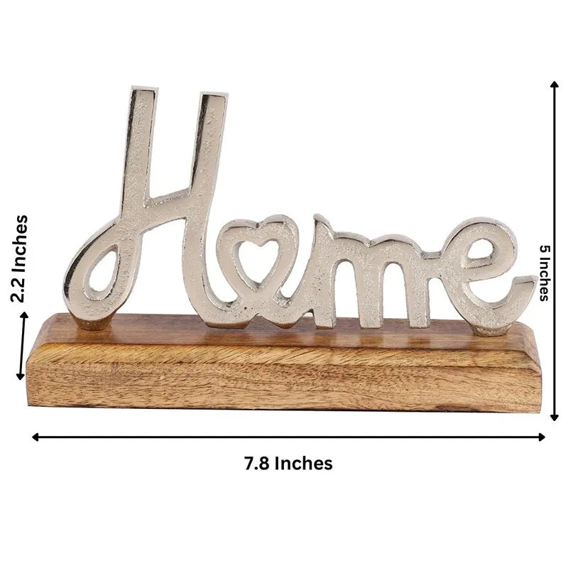 Skye Metal FreeStanding Tabletop Home Sign | Multiple Colors Silver