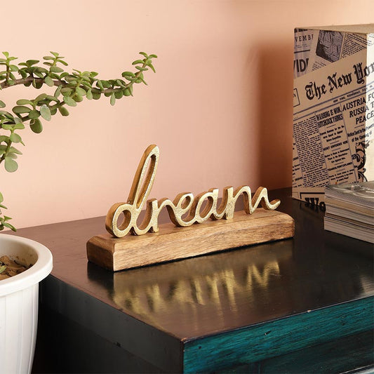 Suzie Metal FreeStanding Tabletop Dream Sign | Multiple Colors Gold