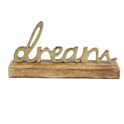 Suzie Metal FreeStanding Tabletop Dream Sign | Multiple Colors Gold