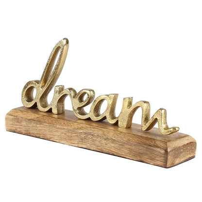 Suzie Metal FreeStanding Tabletop Dream Sign | Multiple Colors Gold