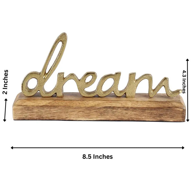 Suzie Metal FreeStanding Tabletop Dream Sign | Multiple Colors Gold