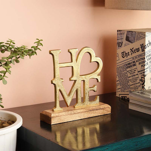 Sicilly Metal FreeStanding Tabletop Home Sign | Multiple Colors Gold