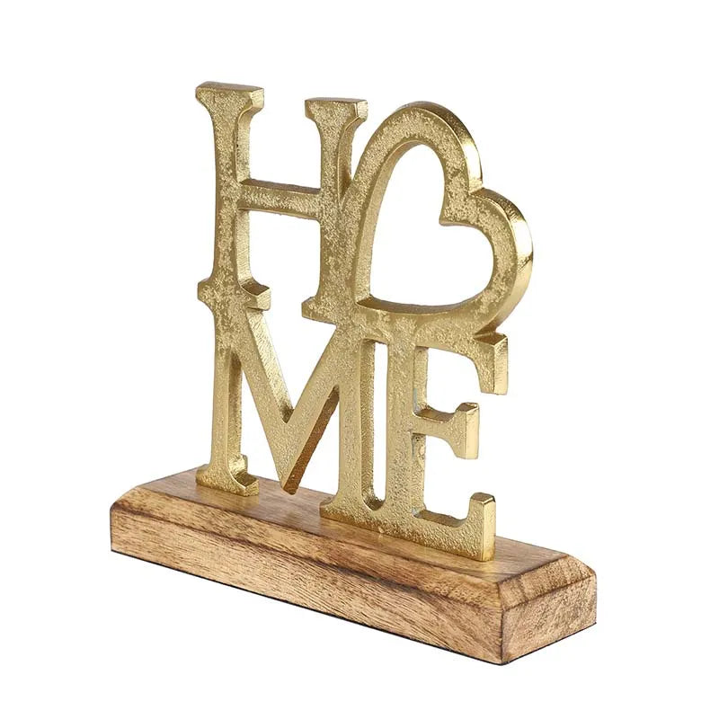 Sicilly Metal FreeStanding Tabletop Home Sign | Multiple Colors Gold