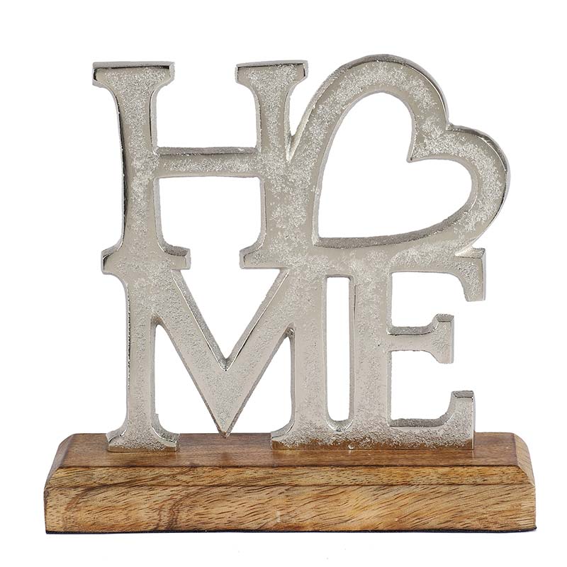 Sicilly Metal FreeStanding Tabletop Home Sign | Multiple Colors Silver