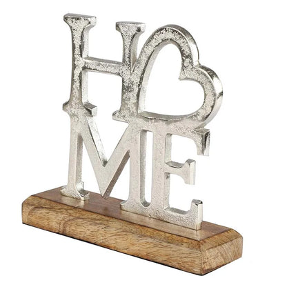 Sicilly Metal FreeStanding Tabletop Home Sign | Multiple Colors Silver