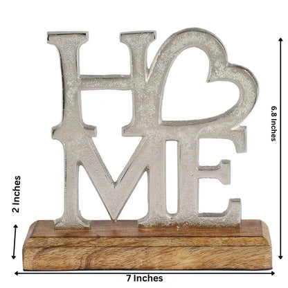 Sicilly Metal FreeStanding Tabletop Home Sign | Multiple Colors Silver