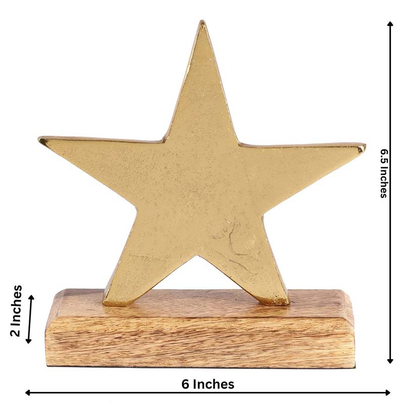 Star Decor Showpiece | Multiple Colors Gold