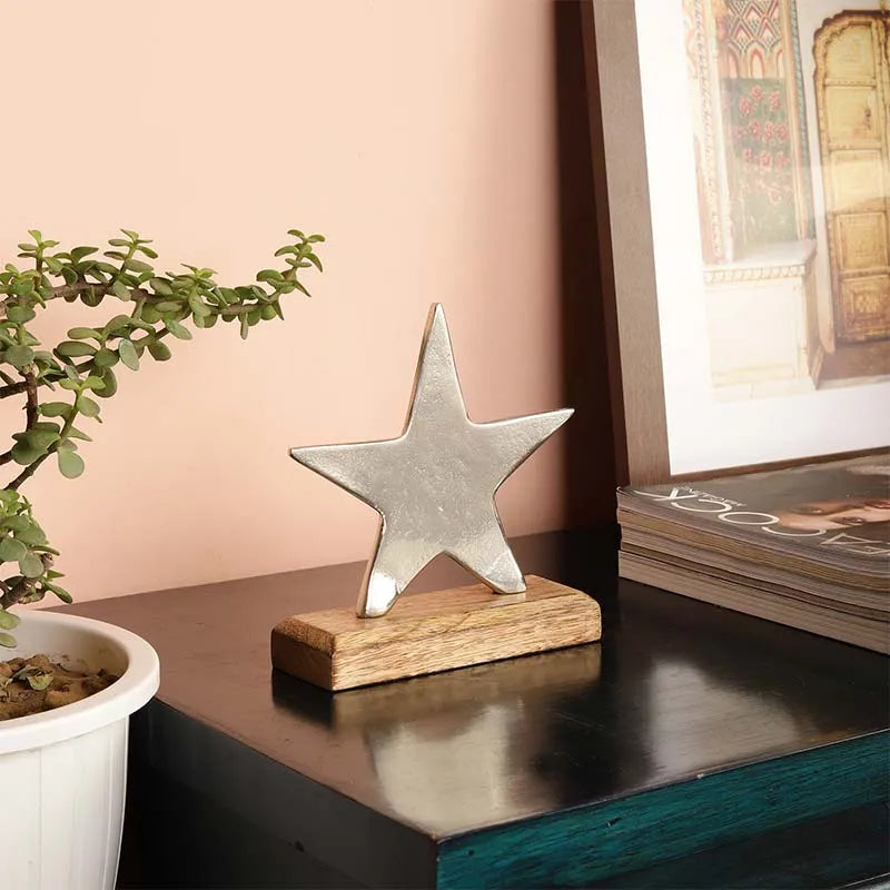 Star Decor Showpiece | Multiple Colors Silver