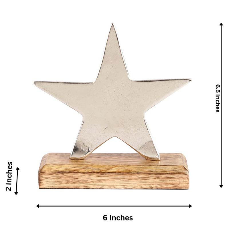 Star Decor Showpiece | Multiple Colors Silver