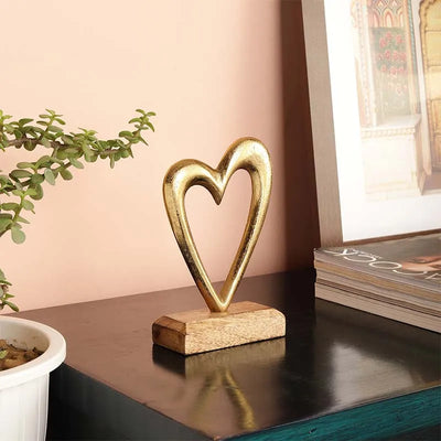 Heart Decor Showpiece | Multiple Colors Gold