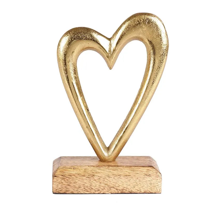 Heart Decor Showpiece | Multiple Colors Gold