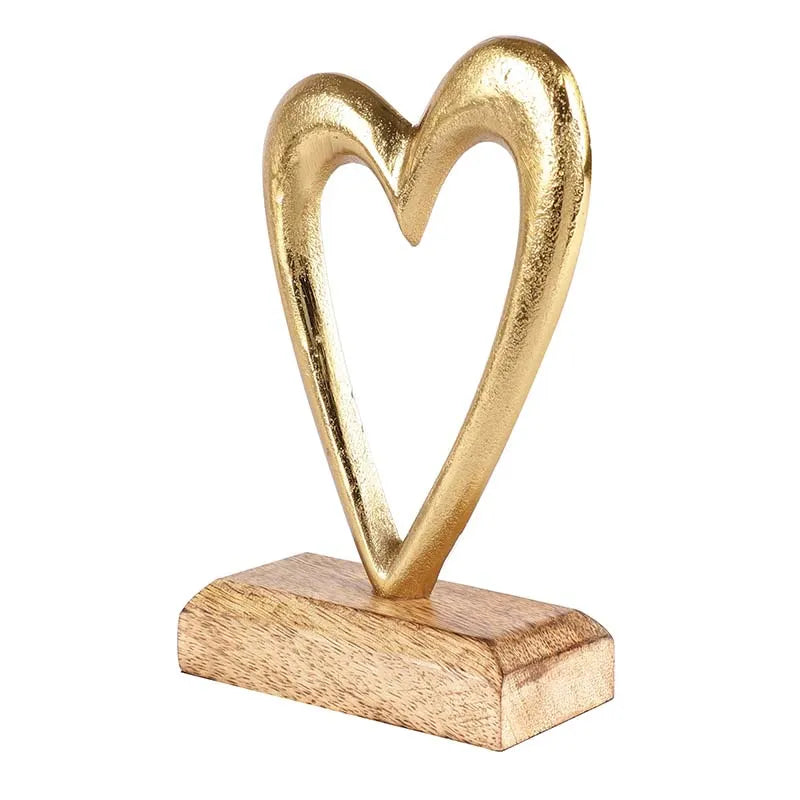 Heart Decor Showpiece | Multiple Colors Gold