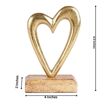 Heart Decor Showpiece | Multiple Colors Gold