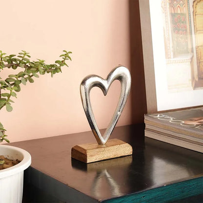 Heart Decor Showpiece | Multiple Colors Silver