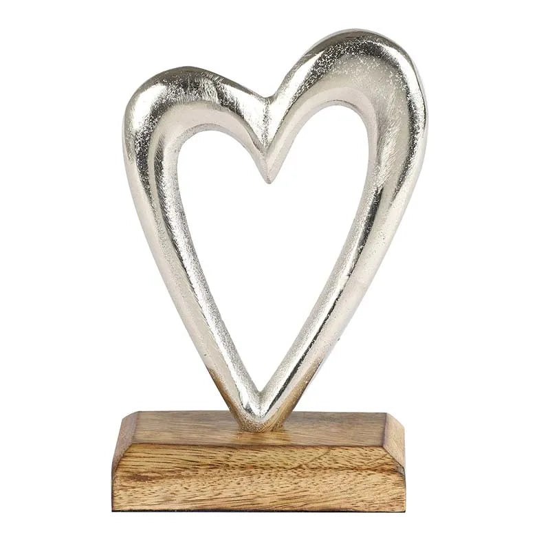 Heart Decor Showpiece | Multiple Colors Silver