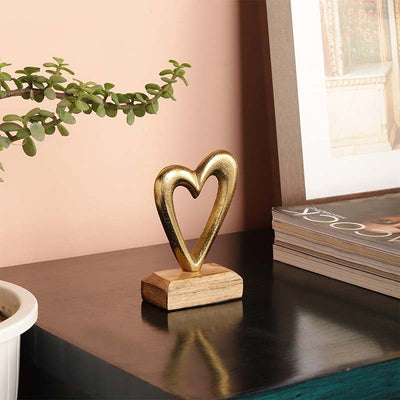 Ada Heart Decor Showpiece | Multiple Colors Gold