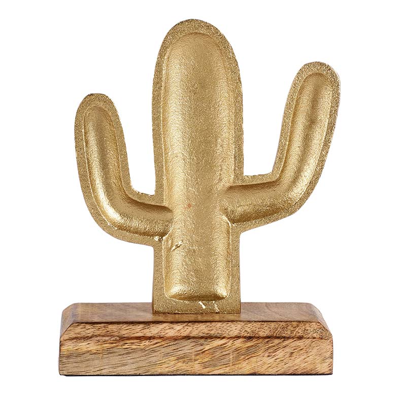 Cactus Decor Showpiece | Multiple colors Gold