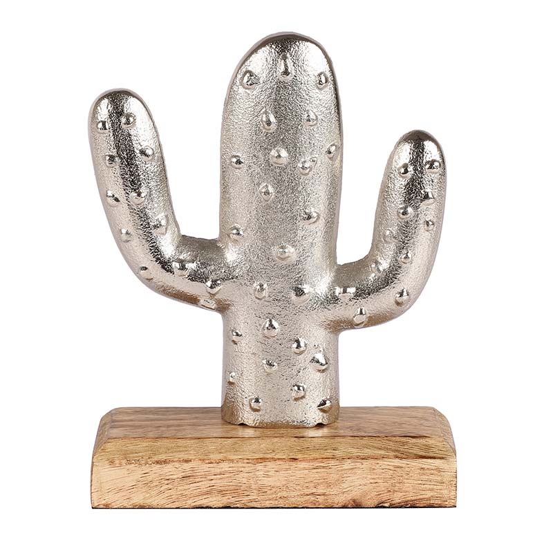 Cactus Decor Showpiece | Multiple colors Silver