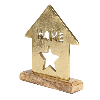 Home & Star Decor Showpiece | Multiple Colors Gold