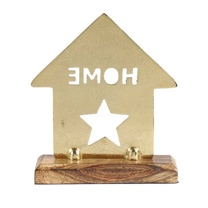 Home & Star Decor Showpiece | Multiple Colors Gold