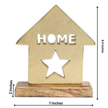 Home & Star Decor Showpiece | Multiple Colors Gold