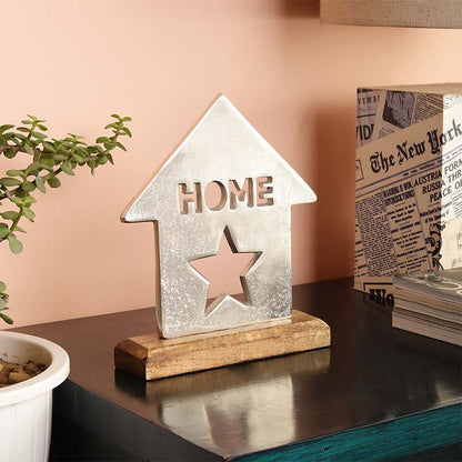 Home & Star Decor Showpiece | Multiple Colors Silver