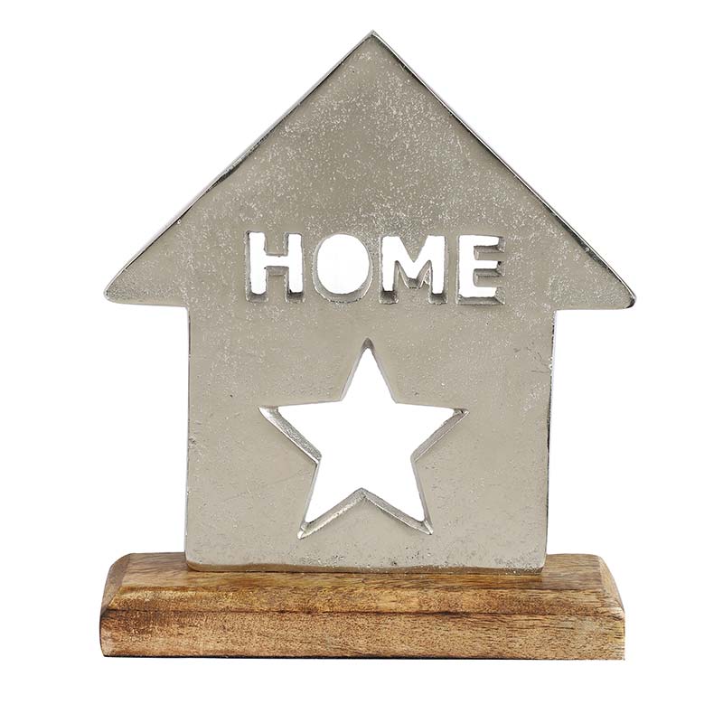 Home & Star Decor Showpiece | Multiple Colors Silver