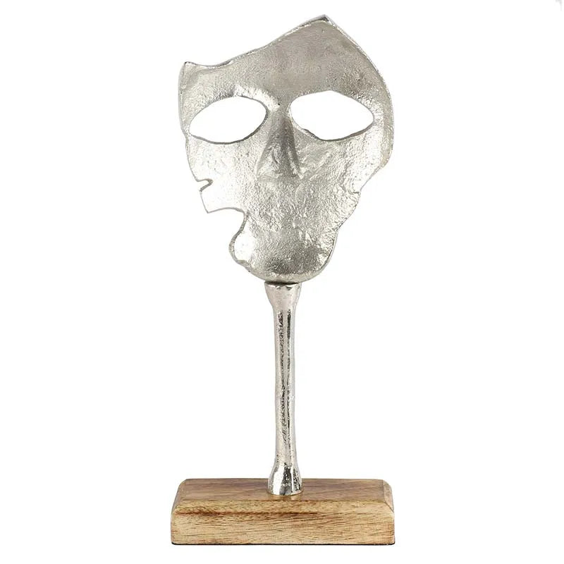 Face Sculpture Decor Showpiece | Multiole Colors Silver