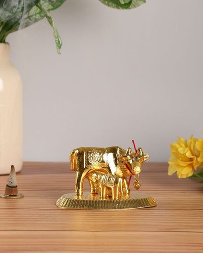 Metal Kamdhenu Cow With Calf