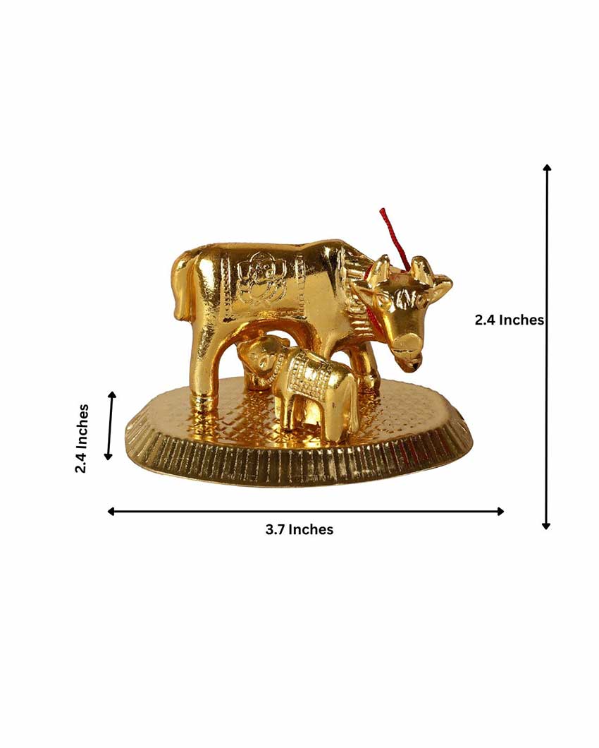 Metal Kamdhenu Cow With Calf