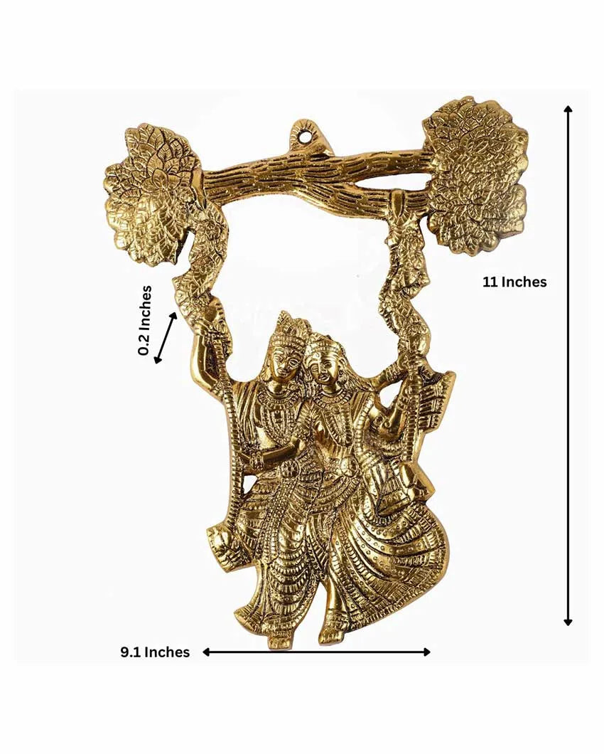 Radha Krishna Metal Swing Wall Hanging