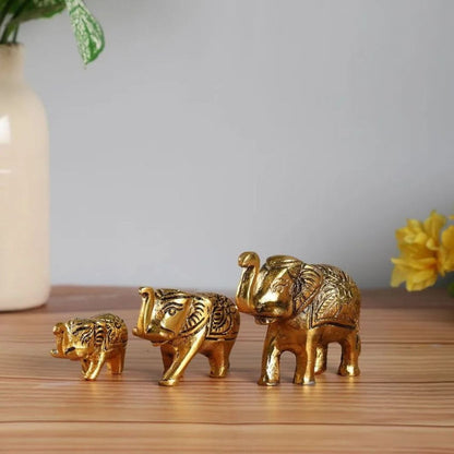 Elephant Family Showpiece | Set Of 3