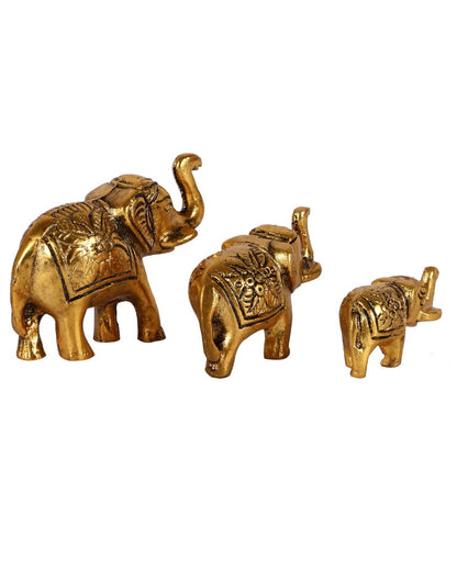 Elephant Family Showpiece | Set Of 3