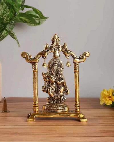 Radha Krishna Metal Statue