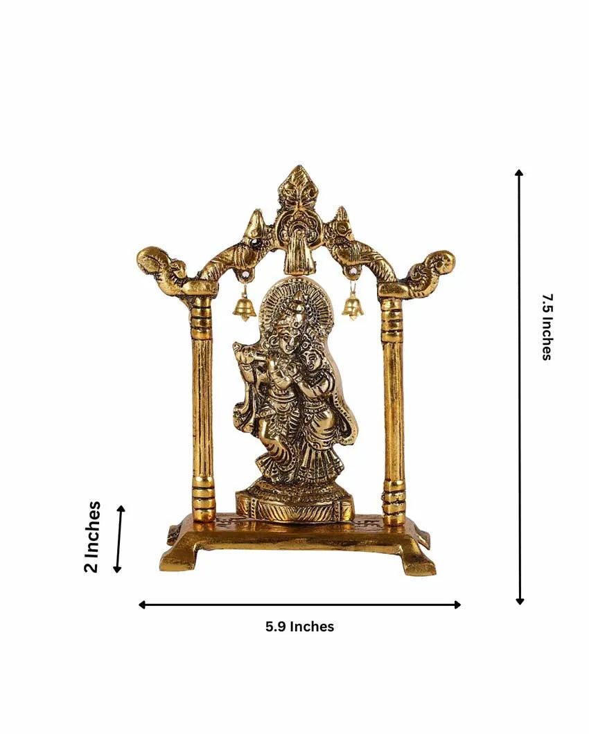 Radha Krishna Metal Statue