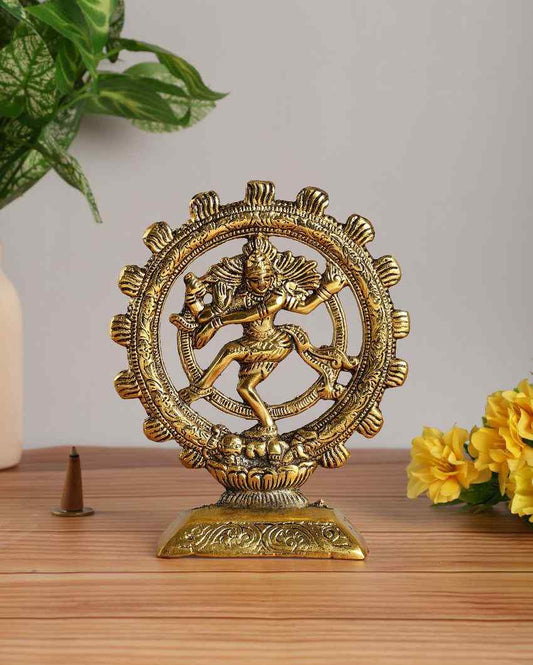 Metal Lord Shiva Dancing Natraj Statue Idol