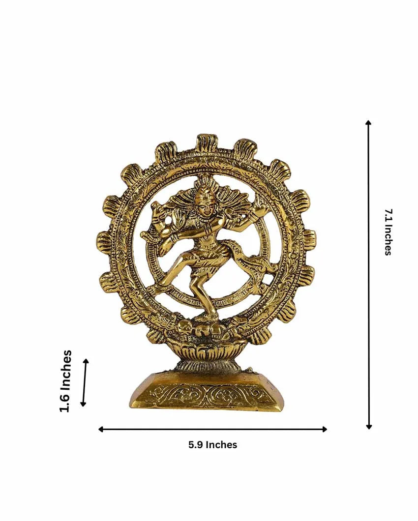 Metal Lord Shiva Dancing Natraj Statue Idol