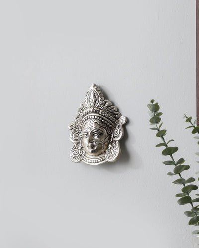 Maa Durga Face Aluminium Wall Hanging | 5 x 6 inches